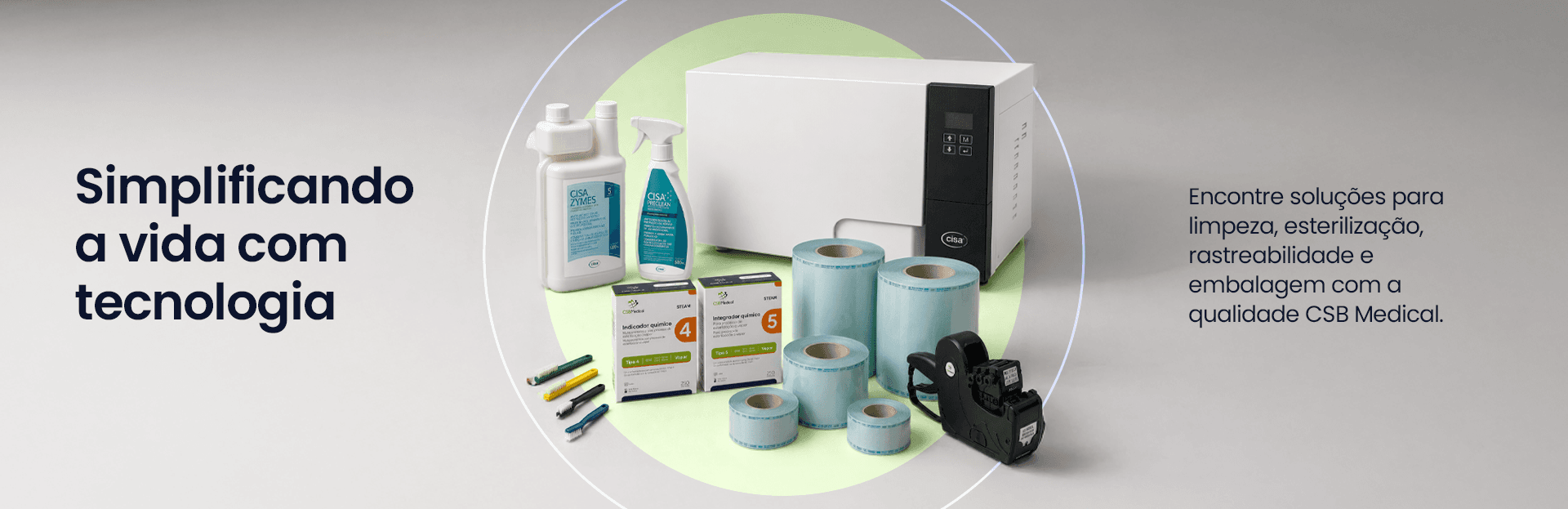 Linha de produtos CSB Medical para esterilização
